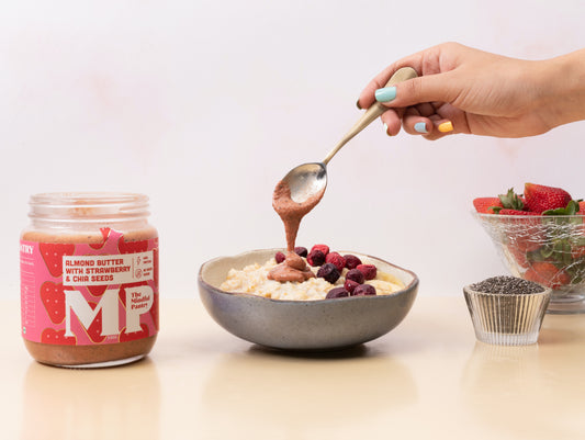 Almond Butter With Strawberry and Chia Seeds
