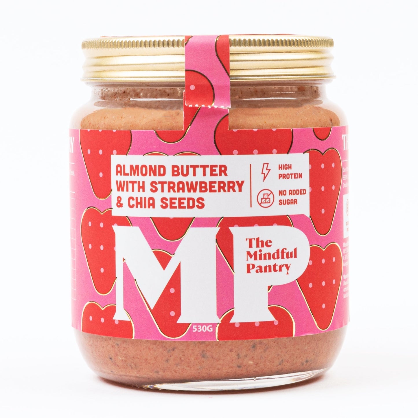Almond Butter With Strawberry and Chia Seeds