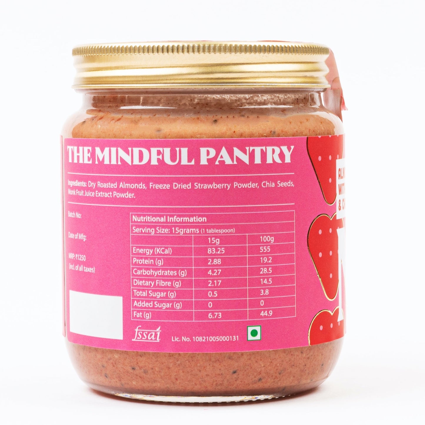 Almond Butter With Strawberry and Chia Seeds