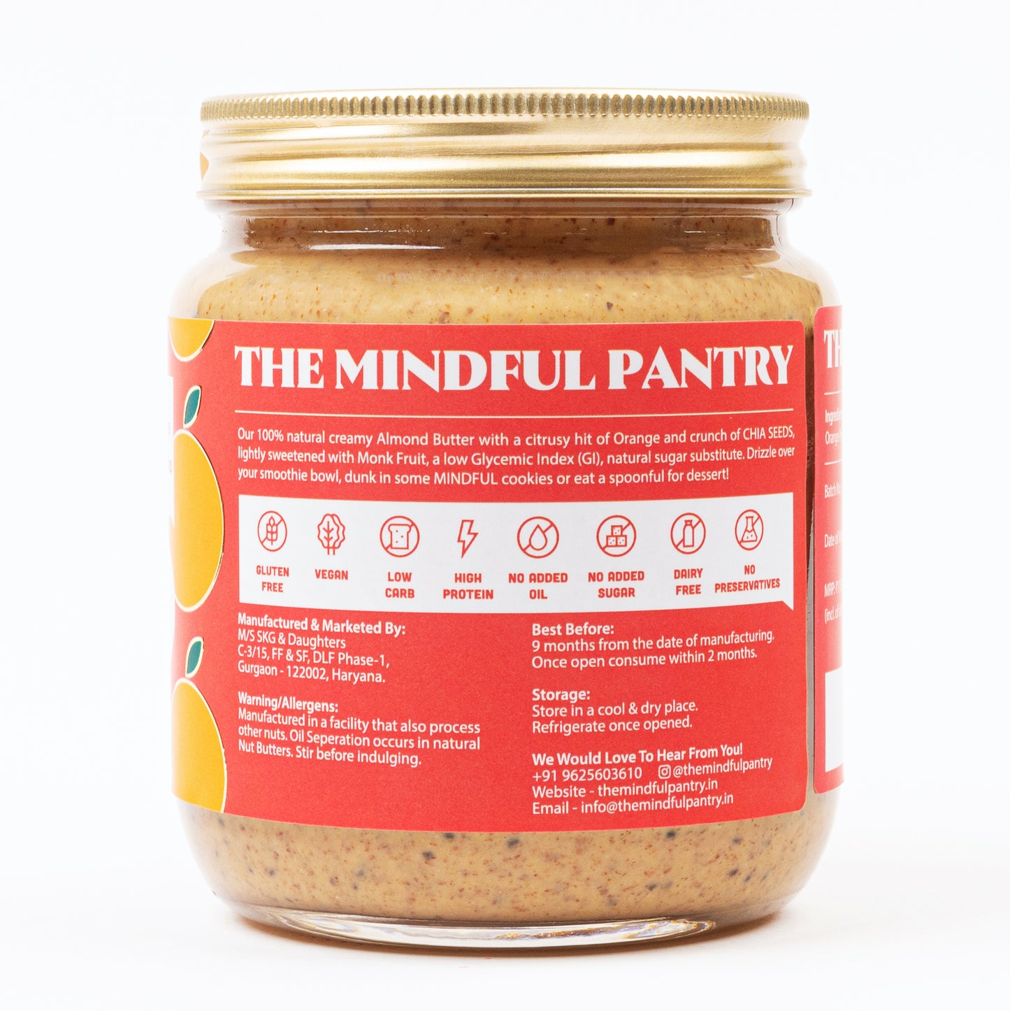 Almond Butter with Orange and Chia Seeds